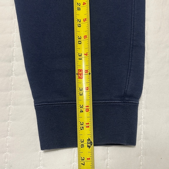 Nike Club Fleece Joggers Sportswear Sweat Pants Navy Blue White Logo Mens Large - Picture 7 of 10